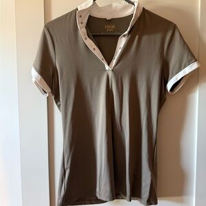 Women's Short Sleeve Riding Top - Brown